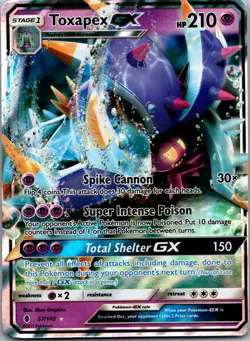 Toxapex GX 57/145 Holo Ultra Rare Guardians Rising Pokemon Near Mint - Image 1