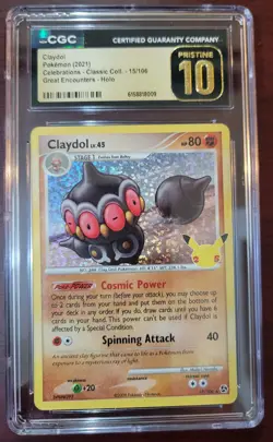 CGC 10 PRISTINE POKEMON Celebrations Great Encounters CLAYDOL Holo #15 - Image 1