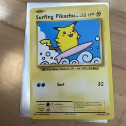 2016 Pokemon Evolutions XY Surfing Pikachu Secret Rare #111/108 - Image 1