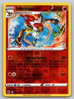 Infernape 026/172 Rare Brilliant Stars Pokemon Reverse Holo - Image 1