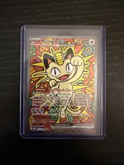 Pokemon Meowth ex 121/088 Special Illustration Rare SIR Perfect Order Near Mint - Image 3