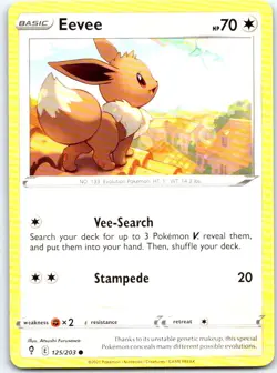 Eevee 125/203 Common Evolving Skies Pokemon NM - Image 1