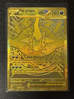 MEGA DARKRAI EX 120/084 MEGA HYPER RARE PITCH BLACK POKEMON HOLO NEAR MINT - Image 1