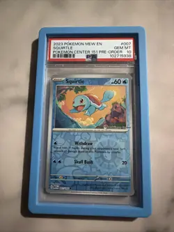 2023 POKEMON MEW EN-151 POKEMON CENTER 151 PRE-ORDER PROMO #007 SQUIRTLE PSA 10 - Image 1
