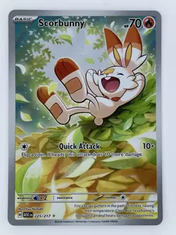 Pokemon Scorbunny #225/217 English Ascended Heroes Illustration Rare - Image 1