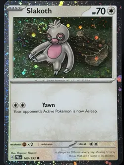Slakoth Paldea Evolved Pokemon 160/193 Cosmos Holo 🌀SWIRL NM #2 - Image 1