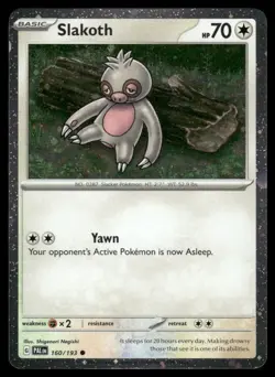 Slakoth Paldea Evolved Pokemon 160/193 Cosmos Holo 🌀SWIRL NM #2 - Image 2