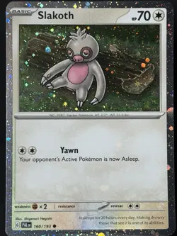 Slakoth Paldea Evolved Pokemon 160/193 Cosmos Holo 🌀SWIRL NM #2 - Image 4