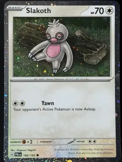 Slakoth Paldea Evolved Pokemon 160/193 Cosmos Holo 🌀SWIRL NM #2 - Image 5