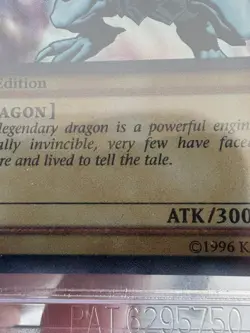 YU-GI-OH! LOB#001 BLUE-EYES WHITE DRAGON 1ST EDITION ASIAN ENGLISH (NOT ALTERED) - Image 2