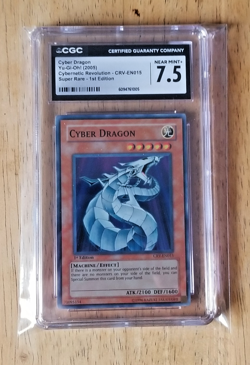 Yugioh tcg- Cyber Dragon- CRV-EN015 - 1st Edition Super Rare- CGC Grade 7.5 - Image 1