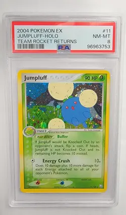 2004 Pokemon TCG EX Team Rocket Returns #11 Jumpluff Holo PSA 8 NM MINT - Image 1