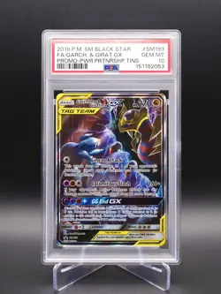 PSA 10 Gem Mint Garchomp & Giratina GX 2019 Black Star Promo UR SM193 - Image 1
