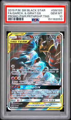 PSA 10 Gem Mint Garchomp & Giratina GX 2019 Black Star Promo UR SM193 - Image 2