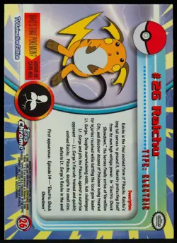 Raichu #26 NM Topps Chrome Card - Image 3