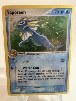 Vaporeon 6/17 Holo POP Series 3 - LP Pokemon Card - Image 1