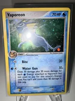 Vaporeon 6/17 Holo POP Series 3 - LP Pokemon Card - Image 2
