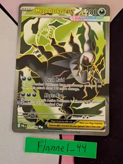 Pokemon Mega Darkrai EX 101/084 ME05: Pitch Black Full Art Holo Ultra Rare NM - Image 1