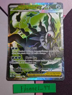 Pokemon Mega Darkrai EX 101/084 ME05: Pitch Black Full Art Holo Ultra Rare NM - Image 2