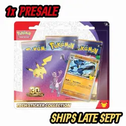 PRESALE Pokemon Center 30th Celebration Tech Sticker Collection Lucario - Image 1