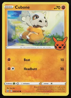 Cubone 069/163 Promo Trick or Trade BOOster Pokemon NM/LP - Image 1