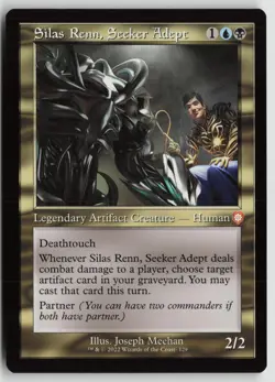 Silas Renn, Seeker Adept (Retro Frame) LP 129 Commander: The Brothers' War MTG - Image 1