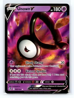 Unown V 065/195 Swsh12: Sword & Shield - Silver Tempest Holo - Image 1