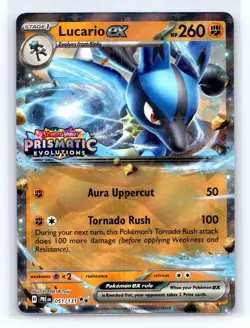 Lucario 051/131 STAMPED Prismatic Evolutions Premium Collection Promo D - Image 1