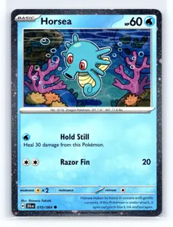 Horsea Cosmos Holo Foil #010/064 2024 Pokemon Shrouded Fable b - Image 1
