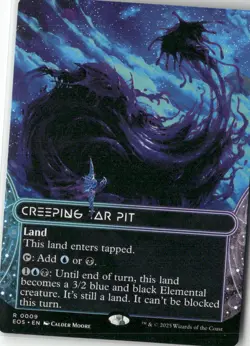 Creeping Tar Pit (Borderless)| Edge of Eternities: Stellar Sights | 9 | NM | MTG - Image 1