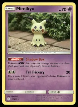 Mimikyu 97/236 Rare Cosmic Eclipse Pokemon Lightly Played - Image 1