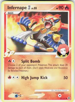 Infernape E4 43/111 Uncommon Rising Rivals Pokemon Near Mint - Image 1