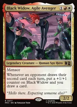 1x Black Widow, Agile Avenger NM Eng MTG - Marvel Super Heroes Commander - Image 1