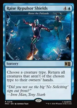 1x Raise the Palisade "Raise Repulsor NM Eng MTG - Marvel Super Heroes Commander - Image 1