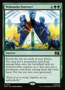 1x Wakanda Forever! NM Eng MTG - Marvel Super Heroes Commander - Image 1