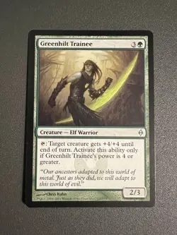 New Phyrexia Greenhilt Trainee MTG Magic the Gathering NM - Image 1
