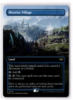 Mistrise Village (Borderless) 397 Tarkir: Dragonstorm Normal NM - Image 1