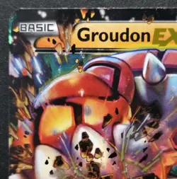 DAMAGED Groudon EX 85/160 XY Primal Clash Authentic Pokemon Card - Image 3