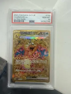 2023 Pokemon SV3 Charizard EX Ultra Rare JP Edition PSA 10 Gem - Image 1