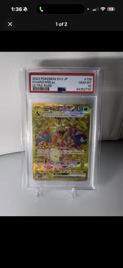 2023 Pokemon SV3 Charizard EX Ultra Rare JP Edition PSA 10 Gem - Image 3