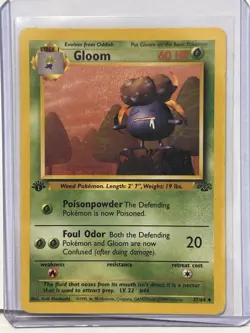 Pokemon TCG Gloom 37/64 Jungle 1st Edition Uncommon Regular Heavy Played - Image 1