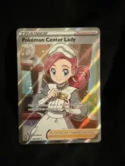 Pokemon Center Lady (Full Art) 185/185 Swsh04: Vivid Voltage Holo - Image 1