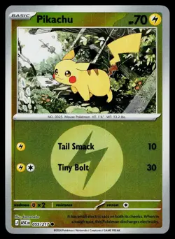 Pikachu (Energy Symbol Pattern) 055/217 Ascended Heroes Reverse Holo Common NM/M - Image 1