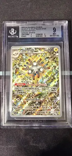 Pokemon Magneton 159 Scarlet & Violet Surging Sparks Black Star Promo BGS 9 Mint - Image 1