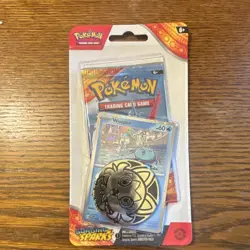 Pokemon TCG Surging Sparks Booster Pack w/ Wooper Promo & Coin - Image 1