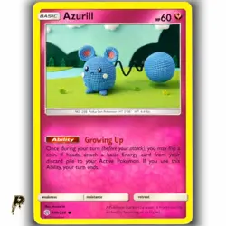 Pokemon Sun & Moon Cosmic Eclipse Azuril 146/236 Common Card VLP - Image 1