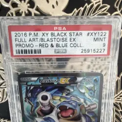 Blastoise EX 2016 XY Black Star Promo Full Art Holo XY122 PSA 9 - Image 3