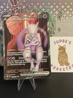 Pokemon TCG Team Rocket's Mewtwo EX - Full Art - Destined Rivals - 213/182 - Image 1