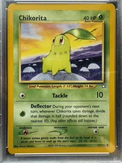 2000 POKEMON NEO GENESIS UNLIMITED CHIKORITA 53/111 PSA 10 - Image 2