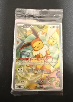 Pokemon TCG Eevee SVP173 Black Star Promo Pokemon Center Stamped Holo Sealed - Image 1